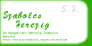 szabolcs herczig business card